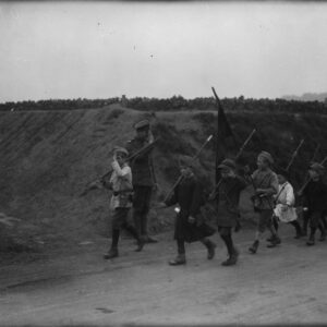 French children salute a Canadian Soldier