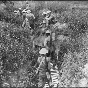 Canadians coming out of the line after a raid in the direction of Avion