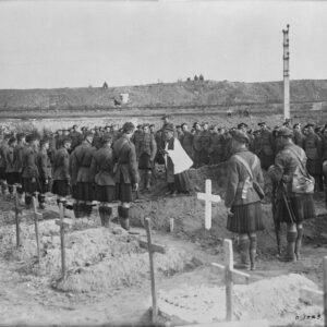 Burial of Lt E Ryrie, 15th Battalion, near Lens