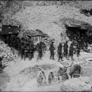 2nd CIB troops receiving hot tea on the night before Hill 70