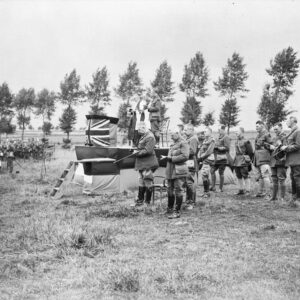 General Currie at a memorial service for those killed at Hill 70